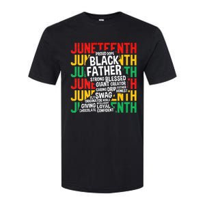 Juneteenth Proud Black Fathers Day Black History African Softstyle CVC T-Shirt