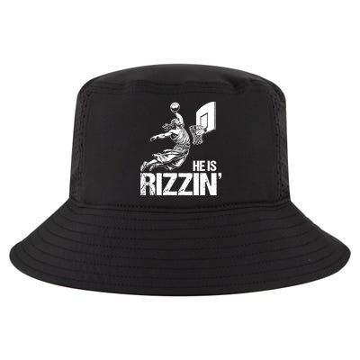 Jesus Playing Basketball He Is Rizzin Trending Funny Jesus Cool Comfort Performance Bucket Hat