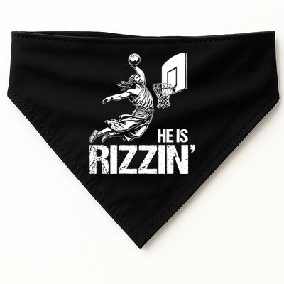 Jesus Playing Basketball He Is Rizzin Trending Funny Jesus USA-Made Doggie Bandana