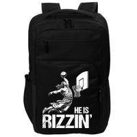 Jesus Playing Basketball He Is Rizzin Trending Funny Jesus Impact Tech Backpack
