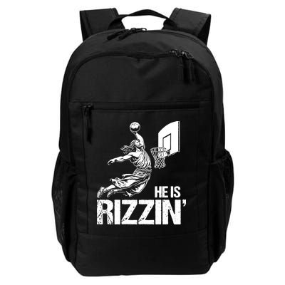 Jesus Playing Basketball He Is Rizzin Trending Funny Jesus Backpack