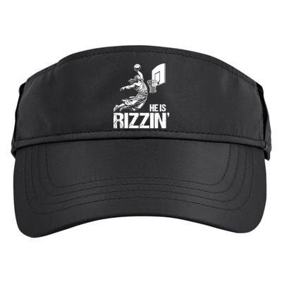 Jesus Playing Basketball He Is Rizzin Trending Funny Jesus Adult Drive Performance Visor