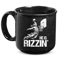 Jesus Playing Basketball He Is Rizzin Trending Funny Jesus 15oz Campfire Ceramic Mug