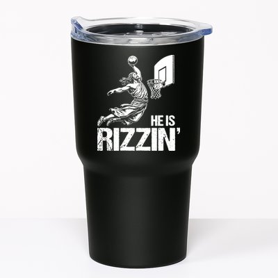 Jesus Playing Basketball He Is Rizzin Trending Funny Jesus Tumbler