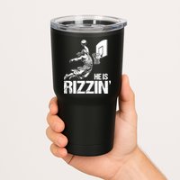 Jesus Playing Basketball He Is Rizzin Trending Funny Jesus Tumbler