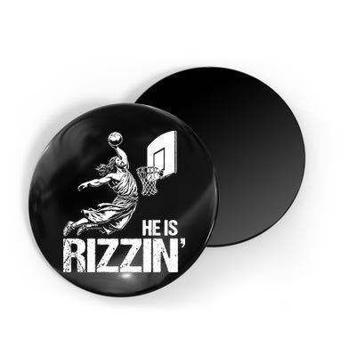 Jesus Playing Basketball He Is Rizzin Trending Funny Jesus Magnet