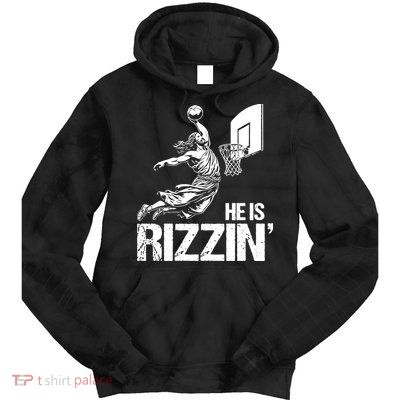 Jesus Playing Basketball He Is Rizzin Trending Funny Jesus Tie Dye Hoodie