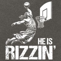 Jesus Playing Basketball He Is Rizzin Trending Funny Jesus Cotton Canvas Backpack
