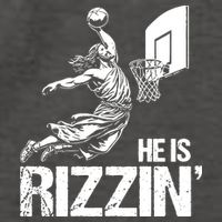 Jesus Playing Basketball He Is Rizzin Trending Funny Jesus Vector Backpack