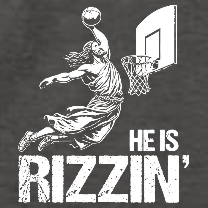 Jesus Playing Basketball He Is Rizzin Trending Funny Jesus Vector Backpack