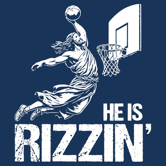 Jesus Playing Basketball He Is Rizzin Trending Funny Jesus Infant Baby Jersey Bodysuit