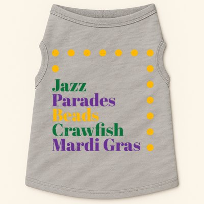 Jazz Parades Beads Crawfish Mardi Gras Doggie Tank