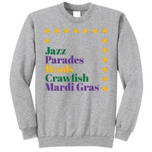 Jazz Parades Beads Crawfish Mardi Gras Sweatshirt