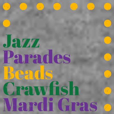 Jazz Parades Beads Crawfish Mardi Gras T-Shirt