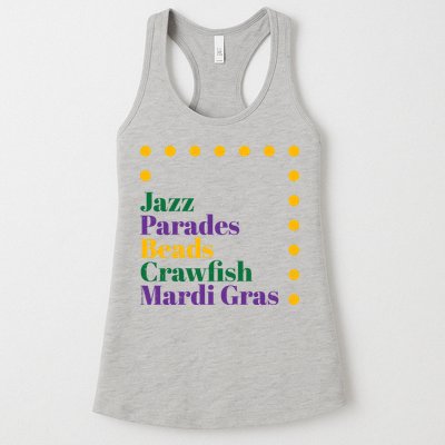 Jazz Parades Beads Crawfish Mardi Gras Womens Tank Top