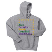 Jazz Parades Beads Crawfish Mardi Gras Kids Hoodie