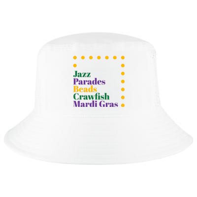 Jazz Parades Beads Crawfish Mardi Gras Cool Comfort Performance Bucket Hat