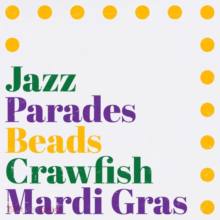 Jazz Parades Beads Crawfish Mardi Gras Performance Shirt