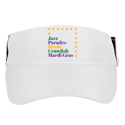 Jazz Parades Beads Crawfish Mardi Gras Adult Drive Performance Visor