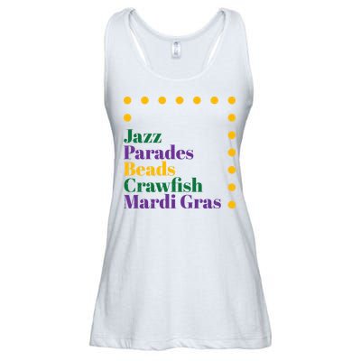 Jazz Parades Beads Crawfish Mardi Gras Ladies Essential Flowy Tank