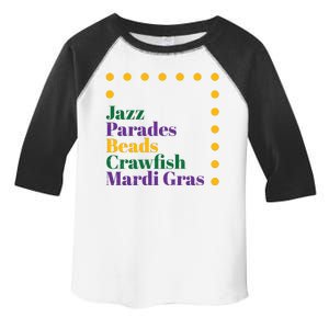 Jazz Parades Beads Crawfish Mardi Gras Toddler Fine Jersey T-Shirt