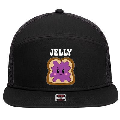 Jelly Peanut Butter Cute Couples Matching ValentineS Day Gift 7 Panel Mesh Trucker Snapback Hat