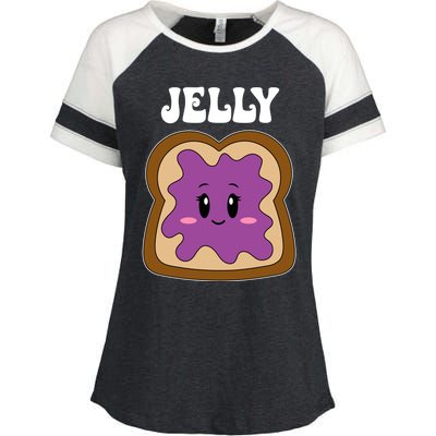 Jelly Peanut Butter Cute Couples Matching ValentineS Day Gift Enza Ladies Jersey Colorblock Tee