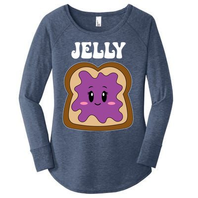 Jelly Peanut Butter Cute Couples Matching ValentineS Day Gift Women's Perfect Tri Tunic Long Sleeve Shirt