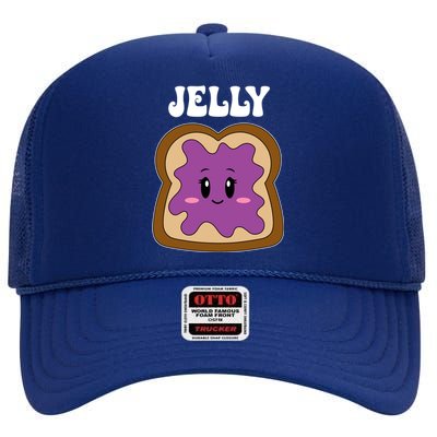 Jelly Peanut Butter Cute Couples Matching ValentineS Day Gift High Crown Mesh Back Trucker Hat