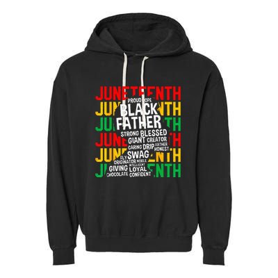 Juneteenth Proud Black Fathers Day Black History African Garment-Dyed Fleece Hoodie