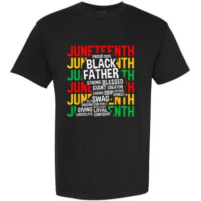 Juneteenth Proud Black Fathers Day Black History African Garment-Dyed Heavyweight T-Shirt