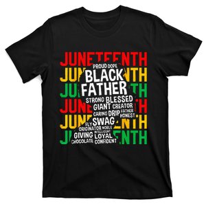 Juneteenth Proud Black Fathers Day Black History African T-Shirt