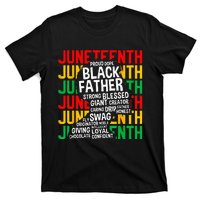 Juneteenth Proud Black Fathers Day Black History African T-Shirt