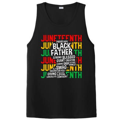 Juneteenth Proud Black Fathers Day Black History African PosiCharge Competitor Tank