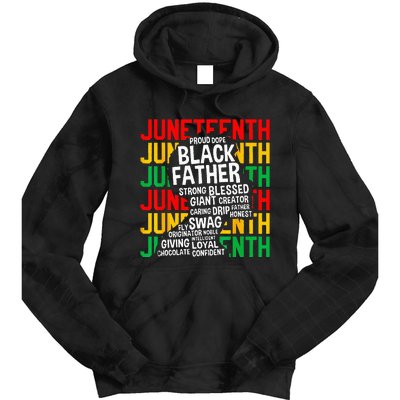 Juneteenth Proud Black Fathers Day Black History African Tie Dye Hoodie