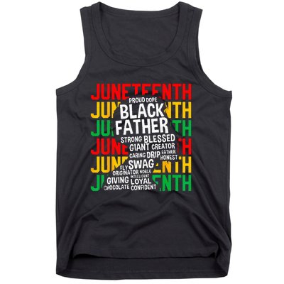 Juneteenth Proud Black Fathers Day Black History African Tank Top