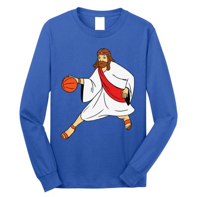 Jesus Playing Basketball Long Sleeve Shirt