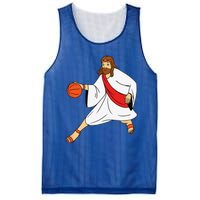 Jesus Playing Basketball Mesh Reversible Basketball Jersey Tank