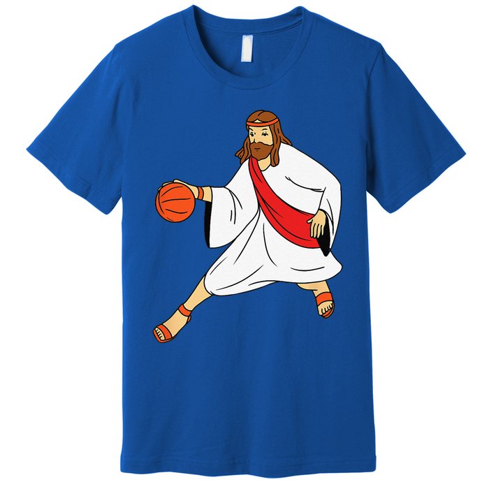 Jesus Playing Basketball Premium T-Shirt