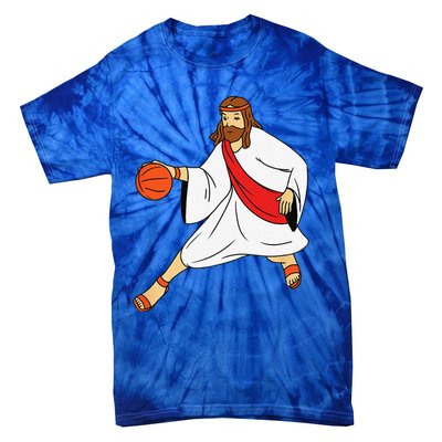 Jesus Playing Basketball Tie-Dye T-Shirt