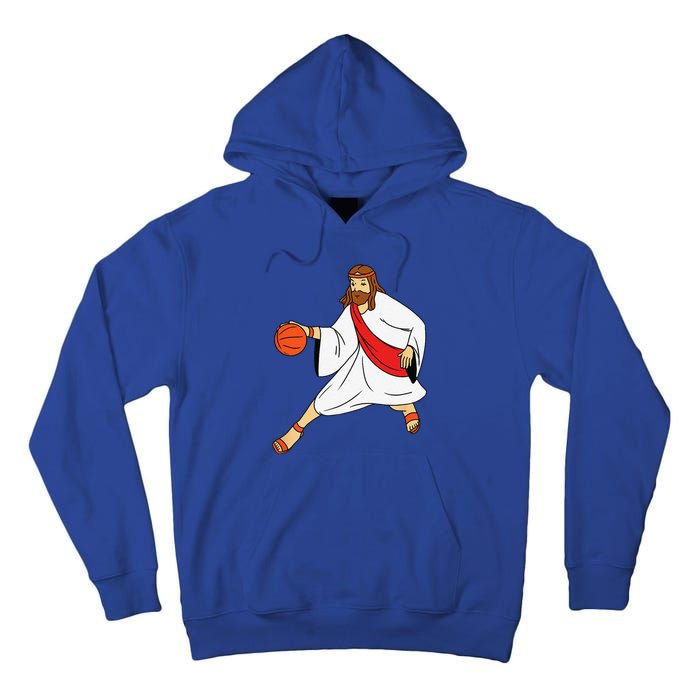 Jesus Playing Basketball Tall Hoodie