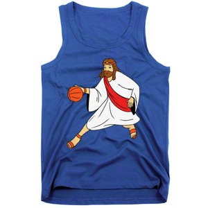 Jesus Playing Basketball Tank Top