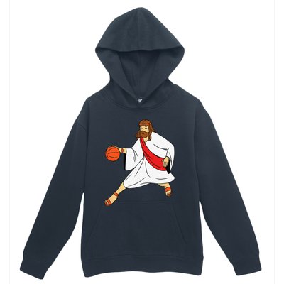 Jesus Playing Basketball Urban Pullover Hoodie