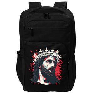 Jesus Painting Christianity Impact Tech Backpack