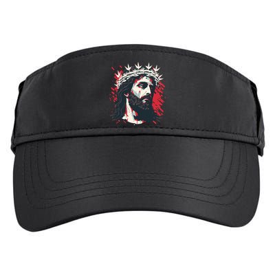 Jesus Painting Christianity Adult Drive Performance Visor