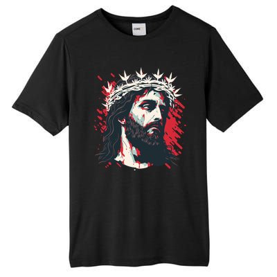 Jesus Painting Christianity Tall Fusion ChromaSoft Performance T-Shirt