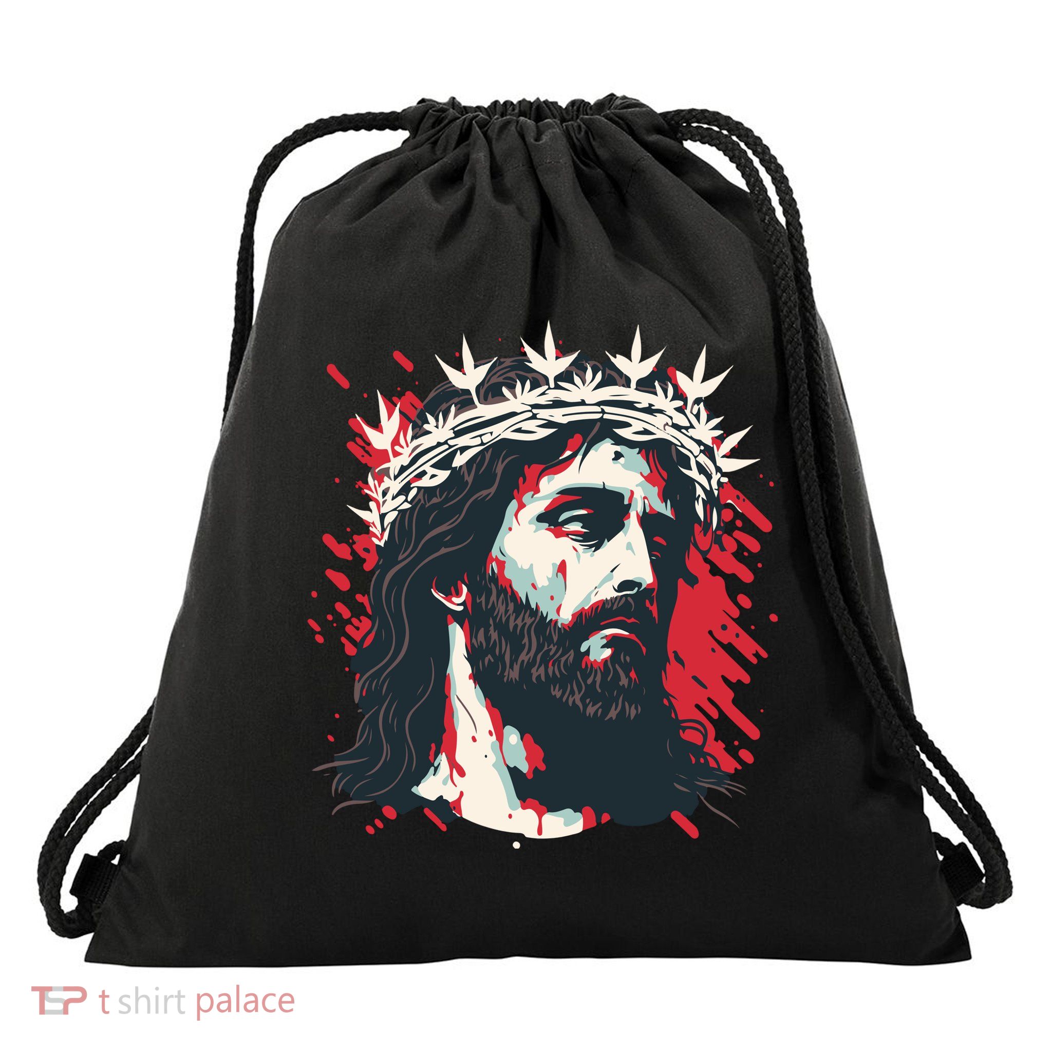 Jesus Painting Christianity Drawstring Bag