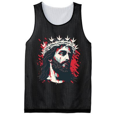 Jesus Painting Christianity Mesh Reversible Basketball Jersey Tank