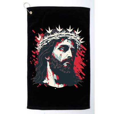 Jesus Painting Christianity Golf Towel