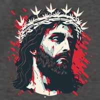 Jesus Painting Christianity Vector Backpack